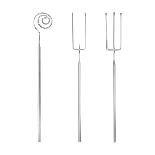3 Stück Schokoladen-Tauchgabeln Set Pralinenbesteck Edelstahl Pralinenbesteck Zubehör für die Küche Haushalt Haushalt Fonduegabel Grillgabel Backzubehör
