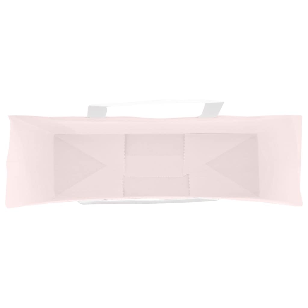 Różowe torby papierowe kraft 54 x 15 x 49 cm z uchwytami linowymi, 250 sztuk, na imprezy, prezenty i zakupy