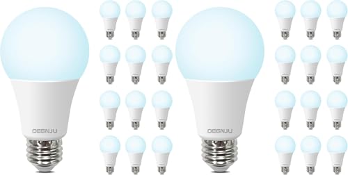 Image of DEGNJU A19 LED Light Bulbs Daylight 5000K, 100 Watt Equivalent LED Bulbs, 1500 LM, 15000 Hours, E26 Base, Non-Dimmable, 13W Bright White LED Bulbs for Bedroom Living Room Home Office, 24 Pack
