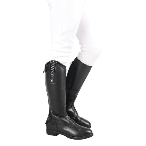 HY EQUESTRIAN Arnara - Botas de equitación para niños, color negro (C10)