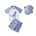 Produktbild HAOBANLV Baby-Badebekleidung Boy Polyester Dinosaurier Strand-Badebekleidung für Kinder Badeanzug Badeanzug und Hut Kurzarmshirts Und Bottoms Sun Protect,140