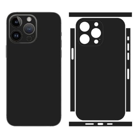 Skin Sticker Compatible with iPhone 14, 15, 16, 16 Plus, 16 Pro, 16 Pro Max, Protector Film Vinyl Decal Black Cover for Phone Back Camera Side (for 14 Pro Max) Cover