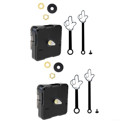 2 movimientos de reloj de cuarzo fáciles de instalar, ideales para proyectos de bricolaje y mejorar la decoración de tu hogar (D)