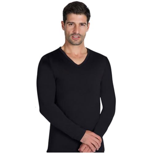 YSABEL MORA Camiseta Interior Térmica Cuello Pico Manga Larga Hombre Retención de Calor y Comodidad para Invierno con Tecnología Térmica y Ajuste