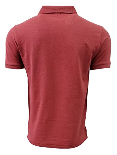 Image of POLO RALPH LAUREN Mens Custom Slim Fit Mesh Polo Shirt (XX-Large, Venetian Red Heather)