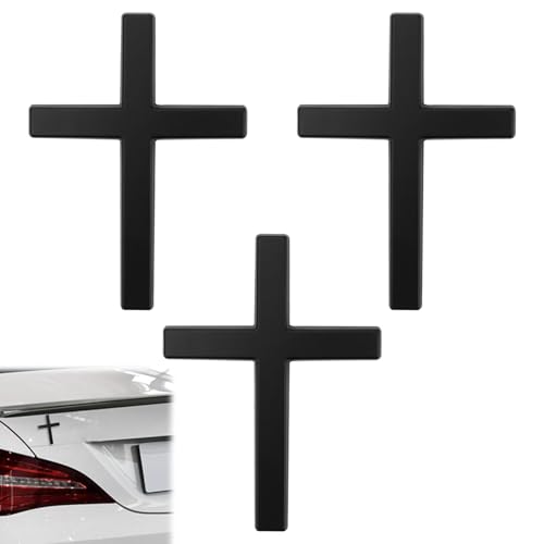3 Pcs Metal Jesus Christian Badge Stickers, 3D Alloy...