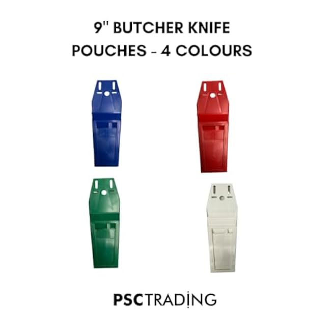 SK2 Heavy Duty Chef Knife Scabbard with 2 slots - Professional Pouch 9Inch Double Knife Scabbard - Lightweight, Perfect for Butcher or Abattoir worker - White.