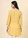 The Red Lion Enterprise Indian Hand Embroidered Chikankari Women's Straight Reyon Short Kurta Kurti Tunic for women (US, Alpha, Large, Regular, Regular, Mustard)