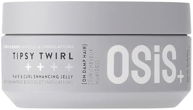 Schwarzkopf OSiS+ Tipsy Twirl Wave & Curl Enhancing Jelly | Enhances Waves & Curls | Non Crunchy, Lasting Medium Hold | For Curly Hair, 300mL