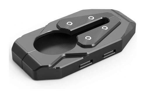 Rallonge plaque d'extension pied béquille pour BMW R 1250 GS 2019-2023 noir
