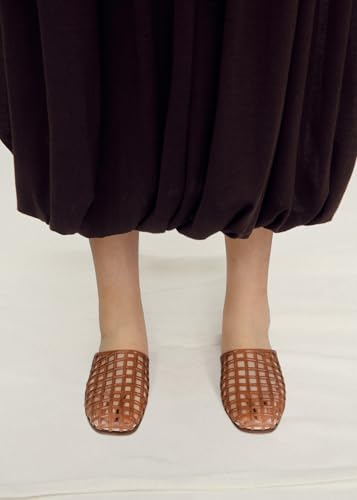 Clear Jelly Flats for Women Closed Toe Mesh Hollow Jellies Mule Sandals Slip On Jelly Slides Casual Comforatable Summer Beach Slipper Sandals3