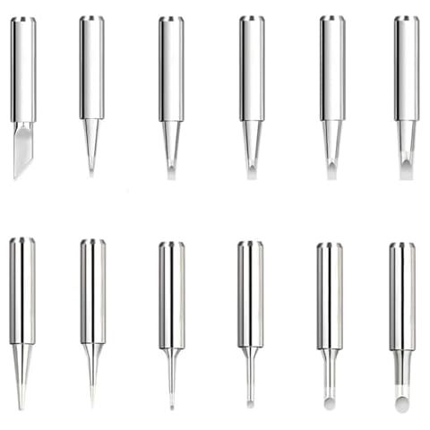 12 PCS Replacement Tips for 900M Solder Iron Cover