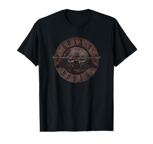 Guns 'n' Roses Sepia Bullet Logo Rock Music Band Camiseta