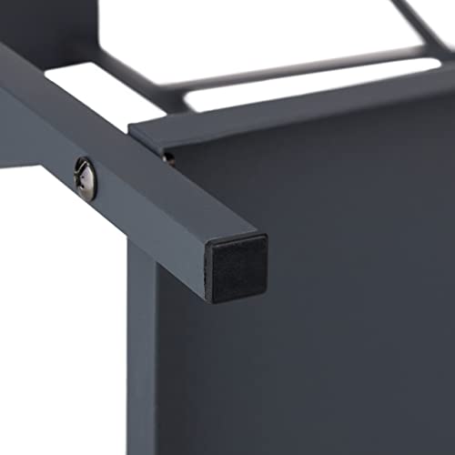 Relaxdays Kaminholzregal, Holzstapler Metall, HBT 80,5 x 34 x 25 cm, pulverbeschichtet, Brennholzständer für innen, grau