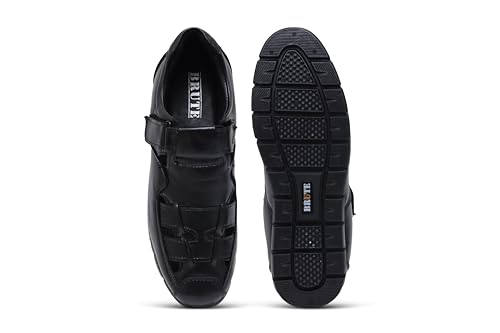 Image of BRUTE Genuine Leather Sandals for Men | Closed Fisherman Sandal