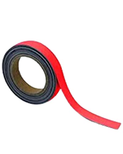 Cinta magnética borrable MSR25/R roja para evitar residuos adhesivos en pizarras