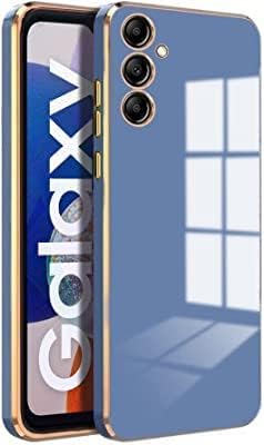 Apurb Store Back Cover for Samsung Galaxy M14 5G Plating Square Gold Frame Phone Case Luxury Soft Silicone Back Cover for Samsung Galaxy M14 5G (Blue)-image-48