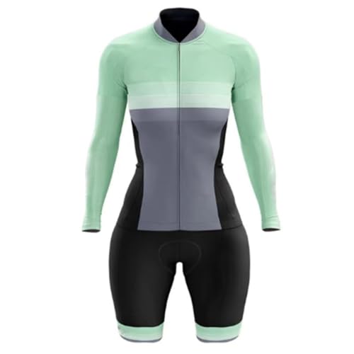 Combinaison de cyclisme à manches longues pour femme, 9, X-Small