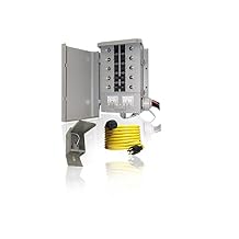 Connecticut Electric EmerGen Backup Power Manual Transfer Switch Kit 30 Amp, 50 Foot Cord, 10-Circuit, 7500 Watts, EGS107501G2K50 for Portable Generator with 50 FT Generator Cord