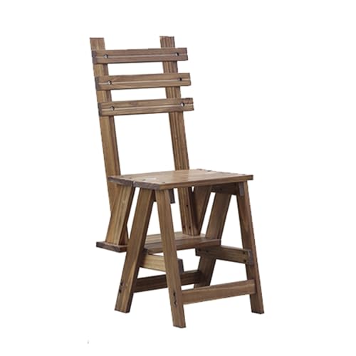 Escalera de Madera Maciza plegable de dos escalones con diseño multifuncional 2
