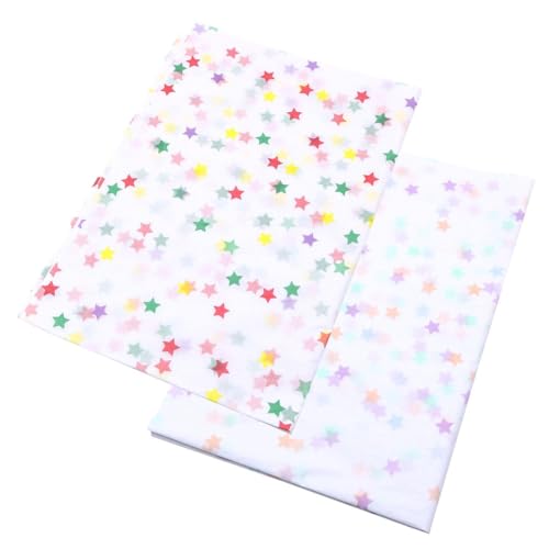 NXPWRC 40 Colorful Star Tissue Paper, Sydney Paper, Rectangular, Colorful, Suitable for Gift Wrapping, Flower Wrapping, Origami, Parties, Weddings