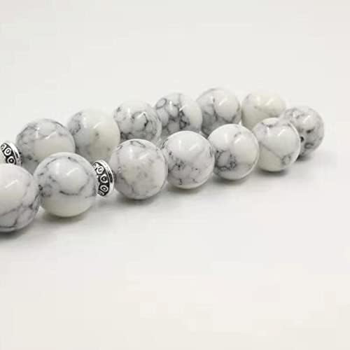 Tasbih White Turquoise Stone Muslim misbaha 33 Prayer Beads Islamic Rosary Gift (10mm x 99 Beads)