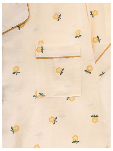 Image of Verdusa Pajamas For Women Set 2 Piece Summer Pajama Sets Cute Pjs Lounge Matching Button Shirt with Shorts