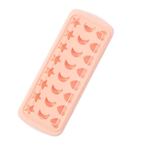 Molde de silicona para cubos de hielo color rosa 25.5x9.8 cm miniatura 1