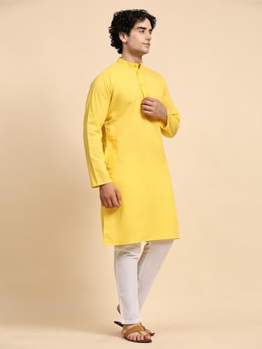 Image of SKAVIJ Men's Casual Kurta Pajama Set Regular Fit Traditional Dress Yoga Outfit