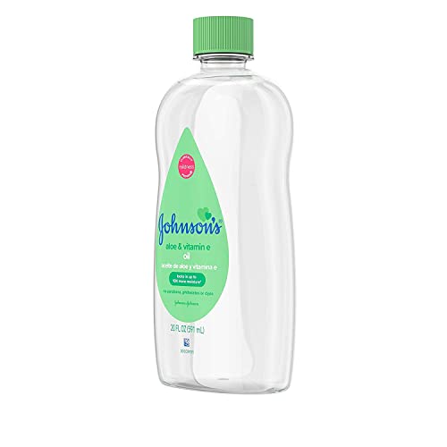 JOHNSON'S Aloe Vera & Vitamin E Baby Oil 20 oz (Pack of 4)