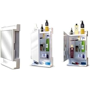 Morris Rich Look Bathroom Cabinet Mirror Wall Shelf washbasin Organizer Storage Rack Home Office Parlor Salon (White) Morris Rich Look Bathroom Cabinet Mirror Wall Shelf washbasin Organizer Storage Rack Home Office Parlor Salon (White)