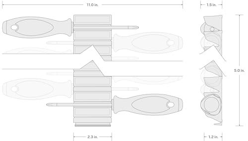 Image of TEKTON Phillips and Slotted Screwdriver Set, 4-Piece | DWZ90115 | 4 Inch Shanks, P1 - P2, 5.5 - 6.5 mm, Modular Organizers