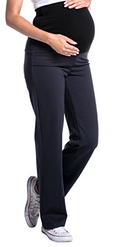 Zeta Ville - Mujer Pantalón Premama. Disponible EN 3 Longitudes DE Pierna - 691c (Talla Corta Grafito, 36-38, S)