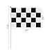 OOTSR 32ft Checkered Black and White Pennant Banner Racing Flags, and 30pcs Checkered Flags with Plastic Stick (8x5.5 Inch)