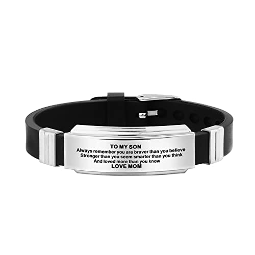 Hyperbola Pulsera colección brazalete negro personalizado pulsera pulsera grabado pulsera pulsera niña amistad amatista pulsera pulsera pulsera mamá pulseras mujeres llavero, M, Pulsera para mujer