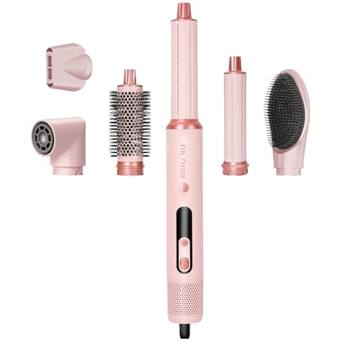 Dryhsip Spazzola Asciugacapelli Capelli e Styler 6 in 1 Asciugacapelli, con Styling Liscio, Onde, Ricci, Volumizzante, Diffusore, Hair Styler Peso Leggero ad Asciugatura Rapida,Spina EU