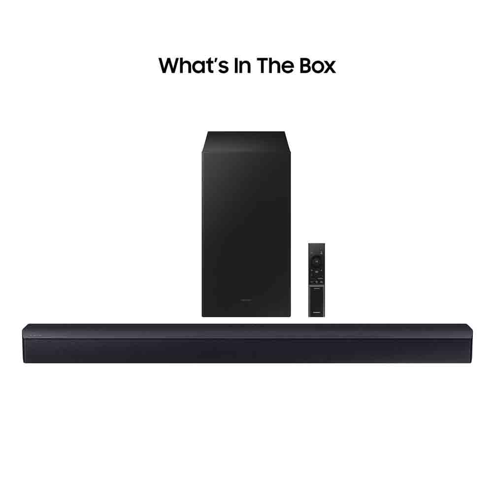 Samsung Soundbar HW-C430/ZF Serie C, 3 Speaker, Subwoofer Incluso, Audio a 2.1 Canali, Adaptive Sound Lite, Black 2023
