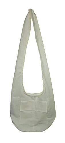 Hippie Bohemian Cross body Shoulder Bag, Cotton Fabric “Large” Size; The Green Garden