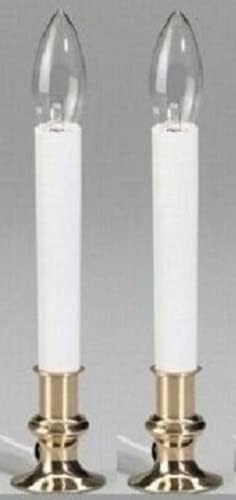 9" Electric Christmas Holiday Window Candle w 5' Cord - 2 Pack