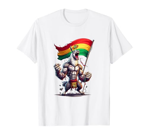 Camiseta de la Bandera de Bolivia, Bandera boliviana, Camisas de Bolivia para Mujer Camiseta