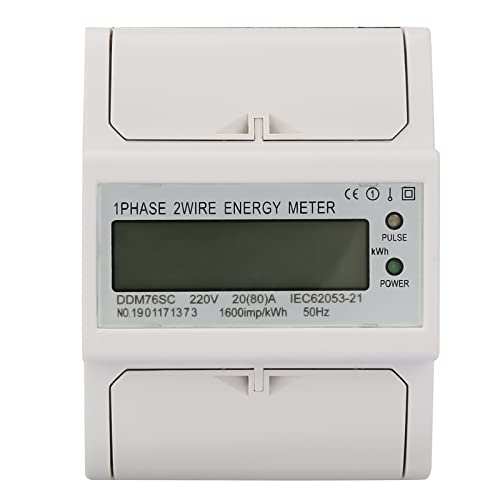 DDM76SC �P�� 4P LCD Din ���[���G�l���M�[���[�^�[�A20 �` 80A KWh �p���X�o�͕t���d�͏���ʃ��j�^�[�A220V/230V �Z���юY�Ɨp