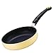 Produktbild MAIFENGLE Antihaftbeschichtete Bratpfanne Wok Schmorpfanne Aluminium für Gasherde geeignet,pflegeleicht,Sparen Sie Öl,Yellow,18cm