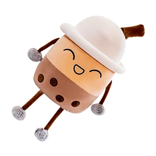 STOBOK Desenhos Animados Bolha Chá Almofada de Pelúcia Cute Pelúcia Pérola Leite Chá Bolha Almofada