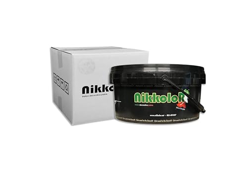 Nikkolor Perla d’Oriente – Pittura Decorativa Perlata Effetto Sabbiato | Lavabile e Antimuffa | Finitura Elegante per Interni | Facile Applicazione | 2,5 L (25–30 m²) | Silver