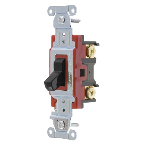 Hubbell 1223BK Switch, Hubbell-Pro, 3-way, 20A, 120/277V, Black
