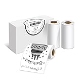 ORGSTA Etiketten Selbstklebend Klebeetiketten Aufkleber Beschriften Beschriftungsetiketten Selbstklebende Sticker Labels Weib 57mm x3M, 3 Rollen für S002