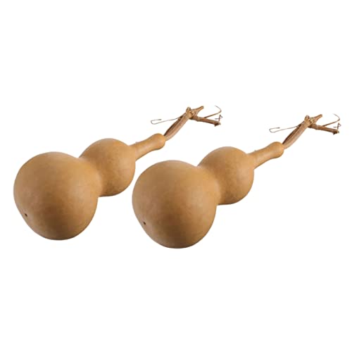 Décoration de Noël au naturel avec ce lot de 2 gourdes blanches pour table festive