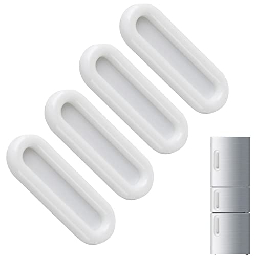 RUMUI Tiradores para Puertas correderas | Tiradores para despegar y Pegar | Tiradores autoadhesivos para Ventana, 4 Tiradores de Armario para Puerta corredera, instalación sin Agujeros, Color Blanco Cover