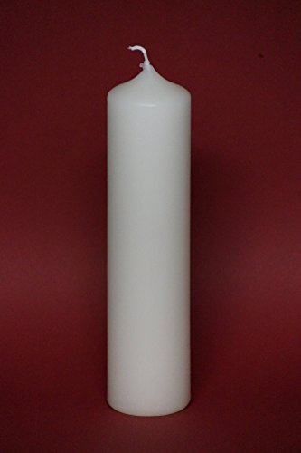 Kerzenrohling/Stumpenkerze ; Taufkerze ; Kommunionkerze ; Hochzeitskerze - 250x60mm, elfenbein ; L 6