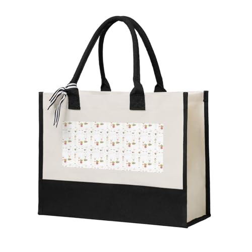 ZTPOWQA Bolsa de lona con estampado de llama para mujer, gran capacidad, para playa, viajes, oficina, compras